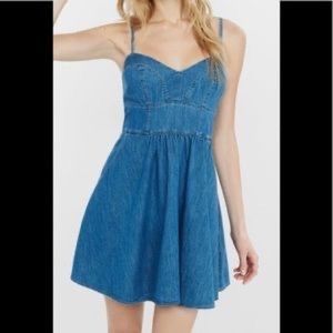 Express Blue Denim Mini Dress